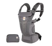 Ergobaby Mochila portabebé Omni Breeze recién nacidos desde su nacimiento hasta que pesan 20kg, portabebé ergonómica de Malla SoftFlex, 4 posiciones para transportar, Graphite Grey