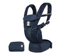 Ergobaby Mochila portabebé Omni Breeze recién nacidos desde su nacimiento hasta que pesan 20kg, portabebé ergonómica de Malla SoftFlex, 4 posiciones para transportar, Midnight Blue