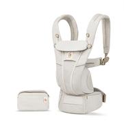 Ergobaby Mochila portabebé Omni Breeze recién nacidos desde su nacimiento hasta que pesan 20kg, portabebé ergonómica de Malla SoftFlex, 4 posiciones para transportar, Natural Beige