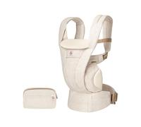 Portabebés Ergobaby Omni Deluxe todo en uno para recién nacidos desde el nacimiento hasta los 20 kg, ergonómico portabebés de lino de 4 posiciones portabebés de espalda, Natural Linen