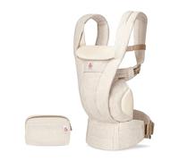 Ergobaby Omni Deluxe - Portabebés todo en uno para recién nacidos desde el nacimiento hasta 20 kg, ergonómico de lino de 4 posiciones, sistema de viaje, lino natural
