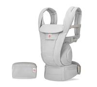 Portabebés Ergobaby Omni Deluxe todo en uno para recién nacidos desde el nacimiento hasta los 20 kg, ergonómico portabebés de algodón de 4 posiciones portabebés de espalda, Pearl Grey