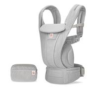 Portabebés Ergobaby Omni Deluxe todo en uno para recién nacidos desde el nacimiento hasta los 20 kg, ergonómico portabebés de malla de 4 posiciones portabebés de espalda, Pearl Grey