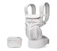 Ergobaby Portabebés, Omni 360 Cool Air Mesh de 4 posiciones para recién nacidos y niños pequeños (0-3 años), Portabebés ergonómico y mochila, Gris Perla