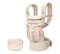 Ergobaby Portabebés para recién nacidos a partir de nacimiento, sistema de transporte Omni Classic Mesh, bolsa de transporte para el vientre y la espalda, color beige natural