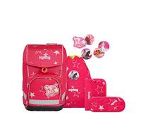 ERGOBAG Cubo School Bag Set Mochila, Juventud Unisex, CinBearella (Rosa), Talla Única