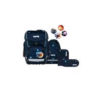 ergobag Cubo Set Mochila Escolar ergonómica clásica, Set de 5 Piezas para Primer Curso de Primaria AtmosBear - Azul Oscuro