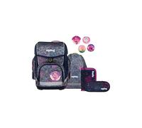 ergobag Cubo Set Mochila Escolar ergonómica clásica, Set de 5 Piezas para Primer Curso de Primaria Bearlaxy - Purpura
