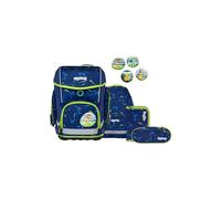 ergobag Cubo Set Mochila Escolar Ergonómica Clásica 5 Piezas Primaria Primaria para Niñas y Niños, Oso de Encaje - Azul Oscuro, Talla única, Juego de Mochila Escolar