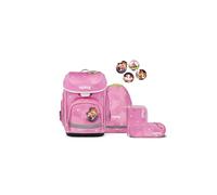 ergobag Cubo Set Mochila Escolar ergonómica clásica, Set de 5 Piezas para Primer Curso de Primaria Magic CloudBear - Fucsia