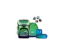 ergobag Cubo Set Mochila Escolar ergonómica clásica, Set de 5 Piezas para Primer Curso de Primaria TruckBear - Azul