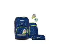 ergobag Flex Set Flexible, ergonómico, Ligero, 23 litros, para niñas y niños Front Runbear - Azul Oscuro
