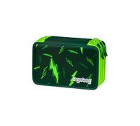 ergobag Juego de 40 Estuches Maxi, lápices de Colores y rotuladores, Compartimento para Monedas Sueltas, Regla, Tijeras, Beartastic - Verde, Talla única, Estuche Maxi