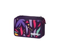 ergobag Juego de 40 Estuches, rotuladores y rotuladores Lyra, Compartimento para Monedas, Regla, Tijeras, Color Morado
