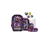 ergobag Pack Set Mochila Escolar Ergonómica Flexible 6 Piezas Set Primaria Primaria de Primaria para Niñas y Niños, Ambarzona-púrpura, Talla única, Pack Mochila Escolar