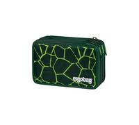 ergobag Maxi Juego de 40 Estuches, rotuladores y Colores Lyra, Compartimento para Monedas, Regla, Tijeras, Color Verde