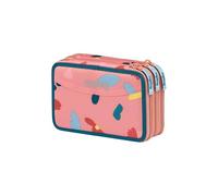 ergobag Maxi Juego de 40 lápices, rotuladores y colores Lyra, compartimento para monedas sueltas, regla, tijeras, diseño de oso de limón, color rosa