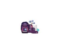 ergobag Pack Set Bundle AW25/26, Mochila Escolar ergonómica Flexible Juego de 7 Piezas 1º de Primaria para niñas y niños Pearl DiveBear - Purpura