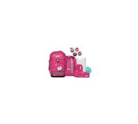 ergobag Pack Set Bundle AW25/26, Mochila Escolar ergonómica Flexible Juego de 7 Piezas 1º de Primaria para niñas y niños StarlightBear - Fucsia