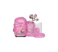 ergobag Pack Set Mochila Escolar Ergonómica Flexible 6 Piezas Set Primaria Primaria de Primaria para Niñas y Niños, Oso Nube - Rosa, Talla única, Pack Mochila Escolar