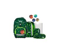 ergobag Pack Set Mochila Escolar ergonómica y Flexible, Set de 6 Piezas para Primaria, 1º Curso Beartastic - Verde