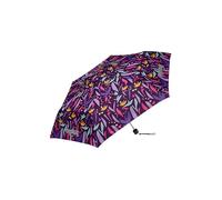 ergobag Paraguas infantil ultraligero y pequeño con bolsillo, reflectante resistente al viento, AmBärzona-púrpura, Talla única