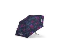 ergobag Paraguas infantil ultraligero y pequeño con bolsillo, reflectante resistente al viento, Bärlaxy - Púrpura, talla única