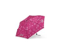ergobag Paraguas infantil ultraligero y pequeño con bolsillo, reflectante resistente al viento, Oso de estrella-rosa, talla única