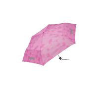 ergobag Paraguas infantil ultraligero y pequeño con bolsillo, reflectante resistente al viento, Oso de nube - rosa, talla única