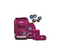 ergobag Prime School Backpack Set Mochila, niño Unisex, Der NussknackBär-Lila, Einheitsgröße
