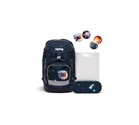 ergobag prime set mochila escolar ergonómica y flexible, set de 6 piezas para primaria, 1º curso AtmosBear - Azul Oscuro