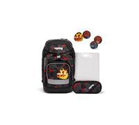 ergobag prime set mochila escolar ergonómica y flexible, set de 6 piezas para primaria, 1º curso TaekBeardo - Gris