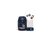 ergobag prime set mochila escolar ergonómica y flexible, set de 6 piezas para primaria, 1º curso AtmosBear - Azul Oscuro