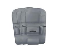 Ergocar 2 Paquetes de Pu Organizadores de Coches de Cuero, Cubierta Protectora para el Asiento Trasero, Estera de Protección para el Auto Asiento Trasero para el Automóvil - Gris