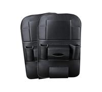 Ergocar 2 Paquetes de Pu Organizadores de Coches de Cuero, Cubierta Protectora para el Asiento Trasero, Estera de Protección para el Auto Asiento Trasero para el Automóvil - Negro