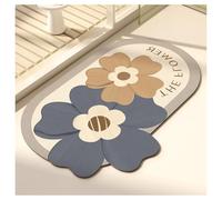 Ergocar Alfombra De Baño 50x80cm, Ultrafina De Rápida Absorción para Debajo De La Puerta, Base De Goma Antideslizante, Impermeable Adecuada Decoración del Hogar