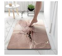 Ergocar Alfombra de Baño de Rápida Absorción del Agua, Alfombrilla de Baño Antideslizantes, Resistente al Desgaste Alfombra de Baño, para Dormitorio Salón Cocina(Patrón de Mármol)