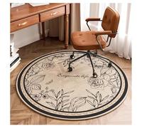 Ergocar Alfombra Redonda Estilo Bomisiano, Alfombra Retro, Ultrafina, Suave, Antideslizante, Lavable, Adecuada para Dormitorio, Entrada, Comedor, Dormitorio Familiar