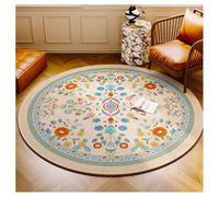 Ergocar Alfombra Redonda Estilo Bomisiano, Alfombra Retro, Ultrafina, Suave, Antideslizante, Lavable, Adecuada para Dormitorio, Entrada, Comedor, Dormitorio Familiar