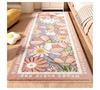 Ergocar Alfombras De Dormitorio, Cachemira Artificial, Peluche En La Cabecera La Cama Esponjosa, Decoración del Hogar Flores Antideslizantes, Adecuadas para Baño, Cocina, Dormitorio