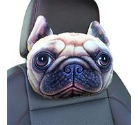 Ergocar Almohadas del Cuello del Coche linda de animales de dibujos animados Almohadas para el Reposacabezas para coches, SUVs, camiones (Shar Pei)