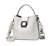 Ergocar Bolso de Mano Elegante Para Mujer, Bolsos Bandolera Impermeable PVC, Bolso Tote de Moda para Señora, Trabajo, Diario Vida, Navidad y Fiesta, Blanco