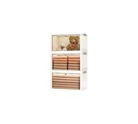 Ergocar Caja de Almacenamiento de Plástico Plegable, Cajas de Almacenamiento Durable Apilables con Tapas, Gran Capacidad Cajas de Almacenamiento, para Dormitorios, Salas de Estar