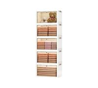 Ergocar Caja de Almacenamiento de Plástico Plegable, Cajas de Almacenamiento Durable Apilables con Tapas, Gran Capacidad Cajas de Almacenamiento, para Dormitorios, Salas de Estar