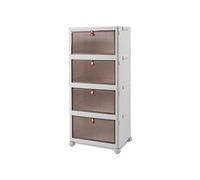 Ergocar Caja de Almacenamiento de Plástico Plegable, Grueso y Duradero, Transparente Cajas de Almacenamiento Apilables con Tapas y Ruedas, para Dormitorios, Salas de Estar, Coche