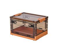 Ergocar Caja de Almacenamiento de Plástico Plegable, Transparente Cajas de Almacenamiento con Tapas, Cajas de Almacenamiento Apilables con Ruedas, para Dormitorios, Salas de Estar, Coche