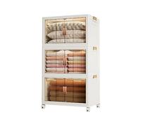 Ergocar Caja de Almacenamiento de Plegable, Cajas de Almacenamiento Plástico Apilables con Polea, Durable Gran Capacidad Cajas de Almacenamiento, para Dormitorios, Salas de Estar