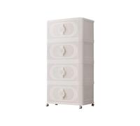 Ergocar Caja De Almacenamiento Plegable Armario Almacenamiento Apilable Gran Capacidad Almacenamiento Puertas Dobles Con Ruedas Para Adecuado Para Baños, Dormitorios Armarios
