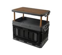 Ergocar Caja de Almacenamiento Plegable Interior y Exterior para Campamento, Con Parte Superior Elevable y Gran Capacidad