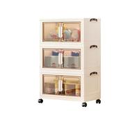 Ergocar Caja De Almacenamiento, Puerta De Apertura De Doble Apertura Magnética De Gran Capacidad, Cajas De Almacenamiento De Apilamiento Transparente Con Polea, Para Dormitorio, Sala De Estar